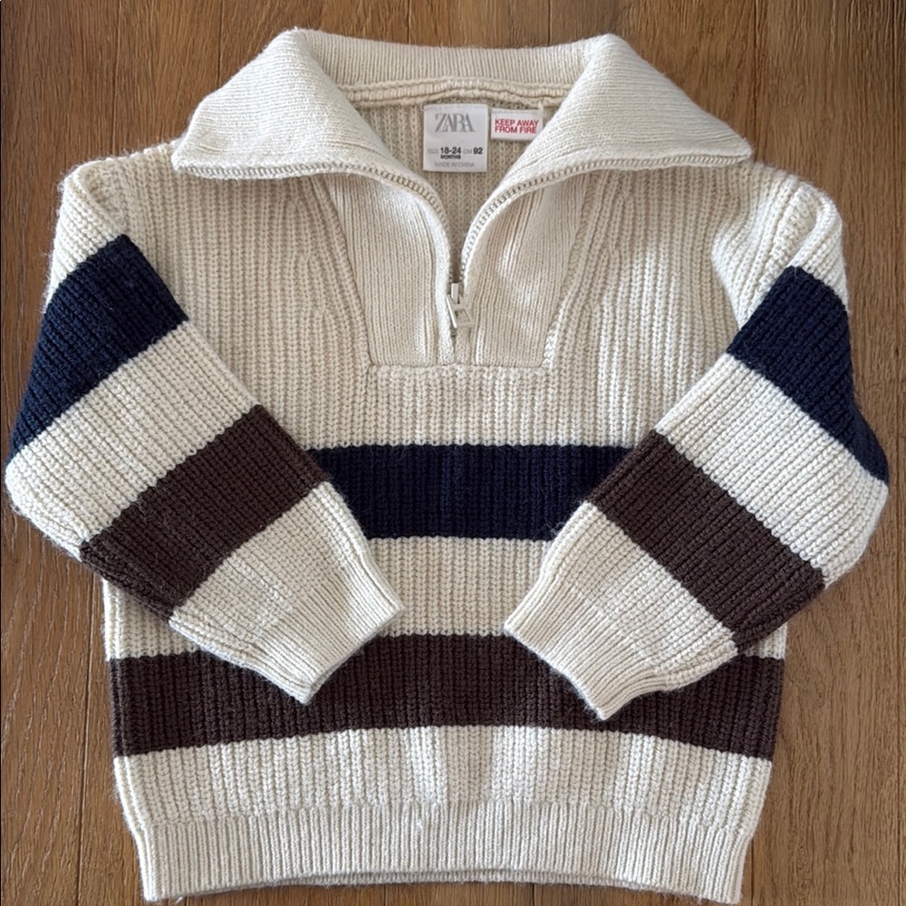 NWOT Baby Zara Half Zip Sweater